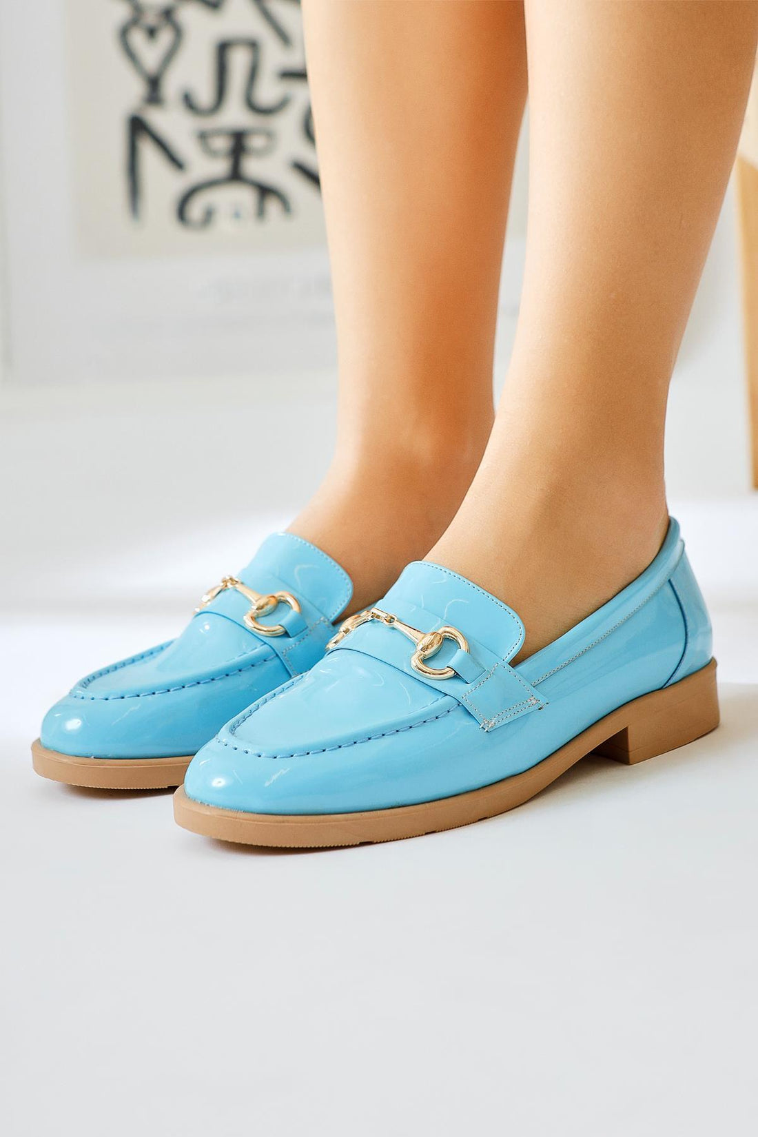 Lise Lott Mavi Rugan Toka Detaylı Günlük Ayakkabı