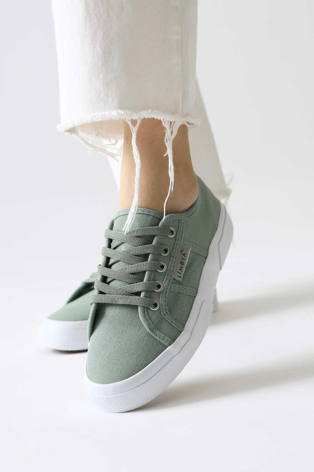 Timon Mint Rahat Taban Keten Sneakers