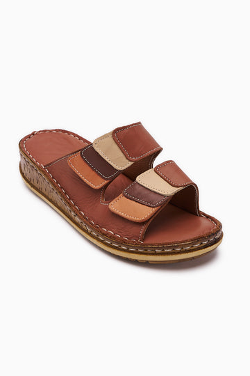 Hakiki Deri Kassid Kahve Comfort Terlik