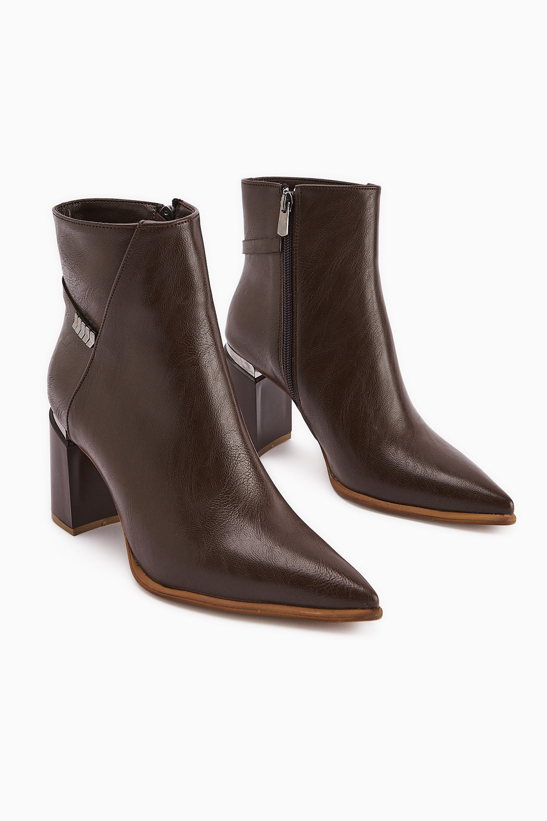 Lamia Kahve Toka Detaylı Topuklu Kadın Bot