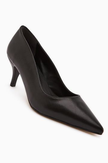 Flora Siyah Stiletto Kadın Topuklu Ayakkabı