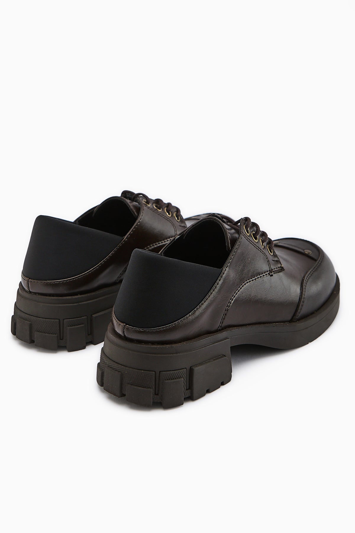 Lilas Kahve Bağcıklı Loafer Kadın Ayakkabı