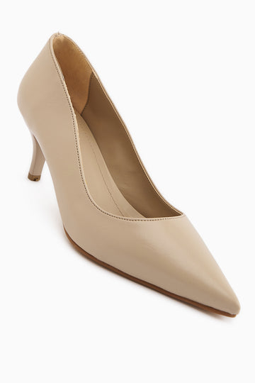 Flora Bej Stiletto Kadın Topuklu Ayakkabı