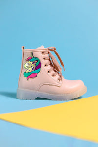 Jolene Pudra Unicorn Patchli Işıklı Bağcıklı Çocuk Bot