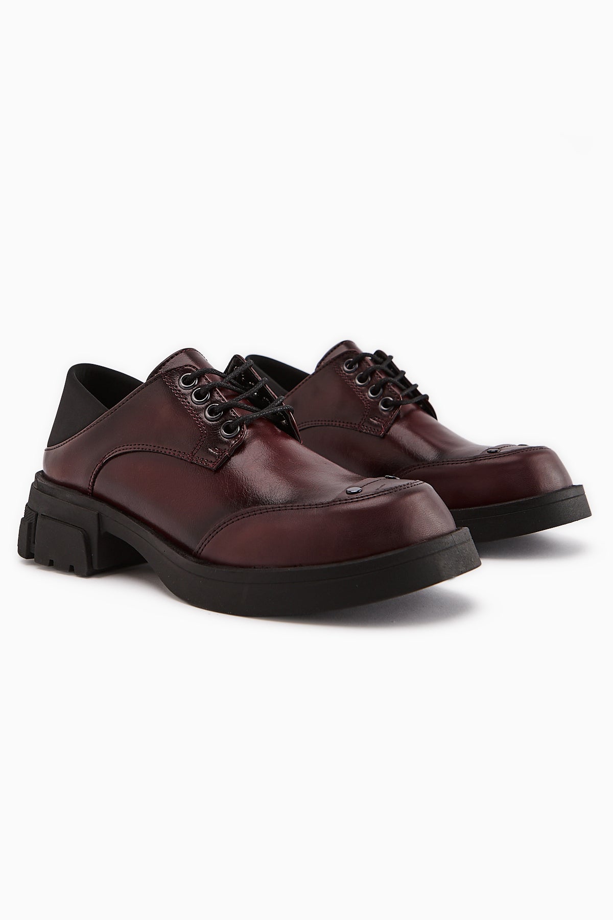 Lilas Bordo Bağcıklı Loafer Kadın Ayakkabı