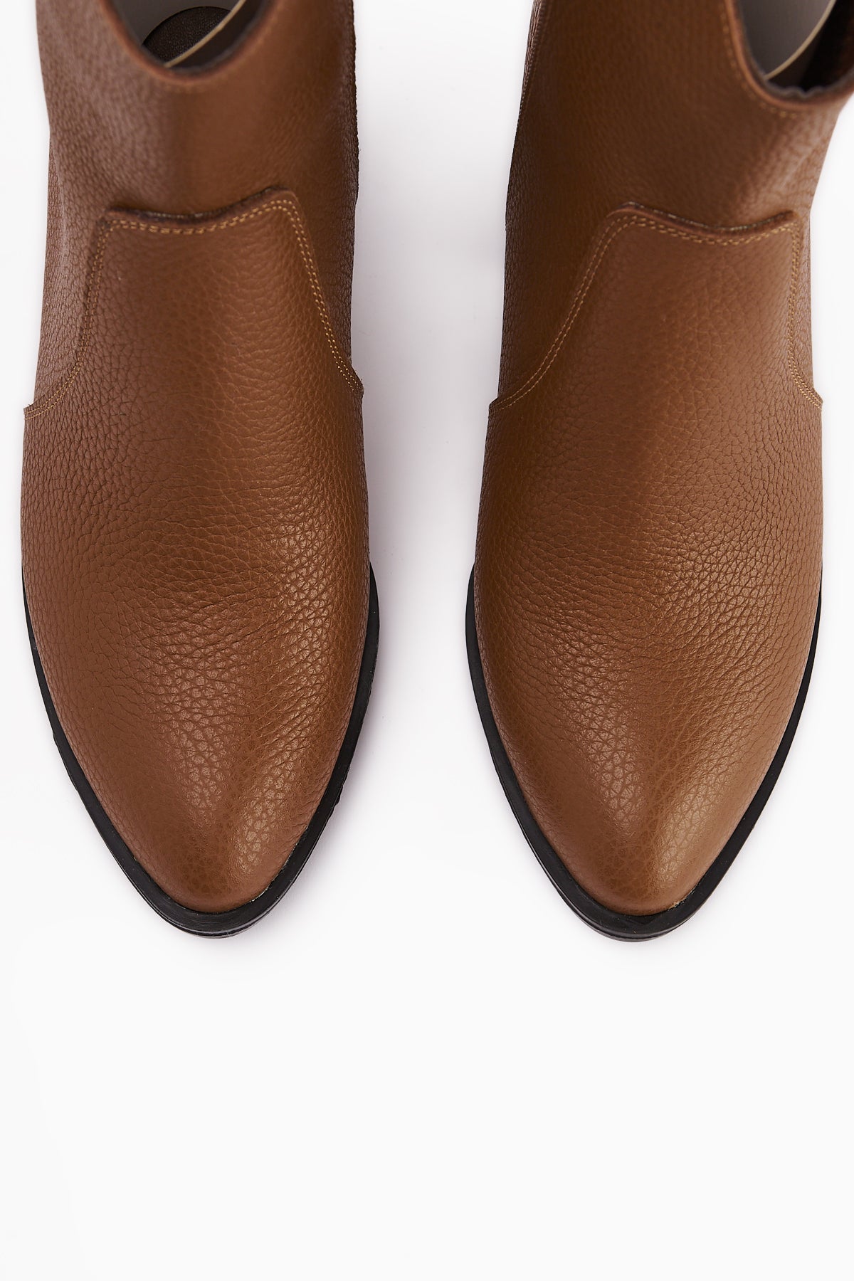 Ubax Hakiki Deri Taba Topuklu Kadın Bot