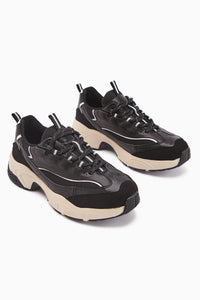 Rozhin Siyah Kalın Taban Kadın Spor Ayakkabı