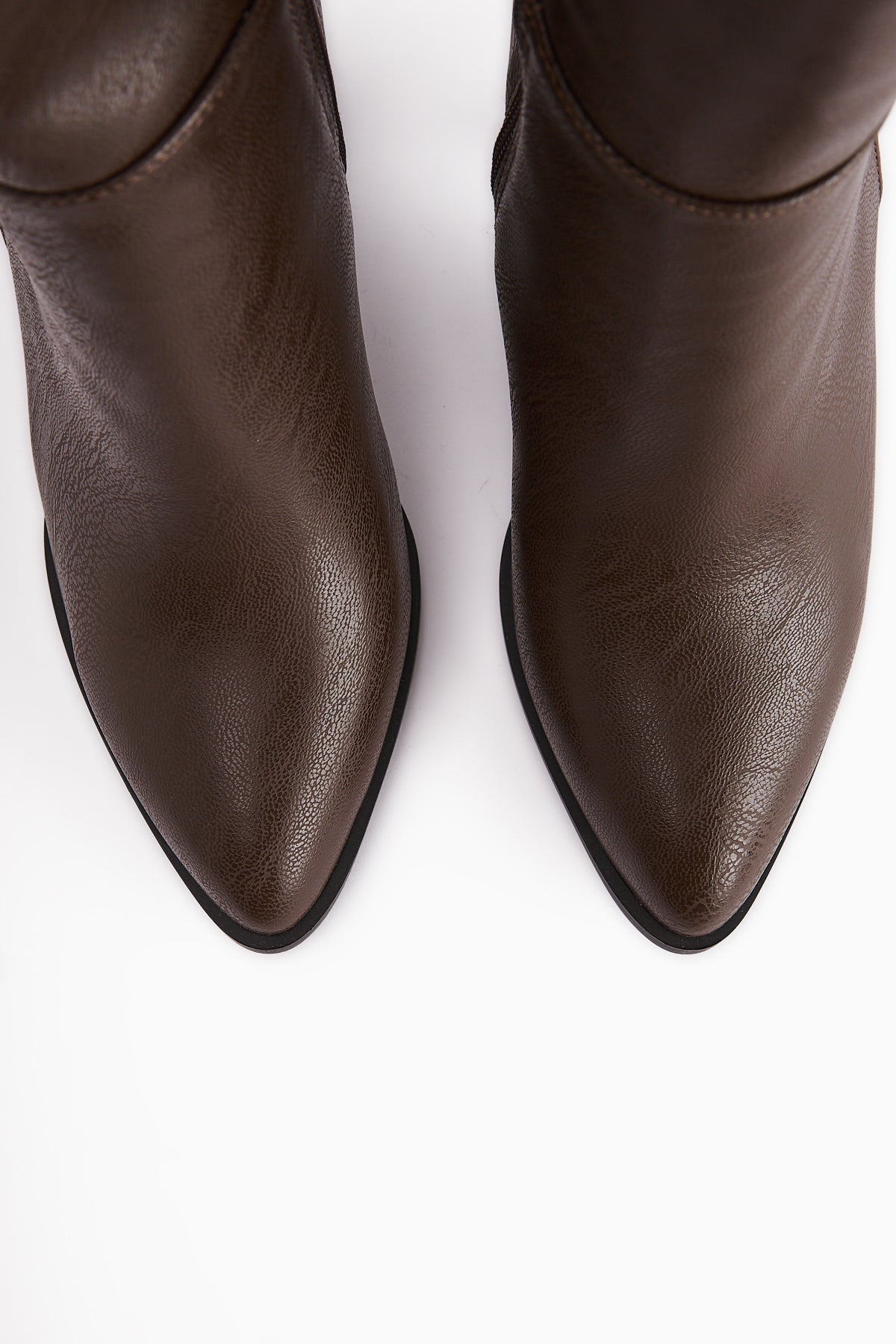 Deniza Kahve Topuklu Kadın Çizme