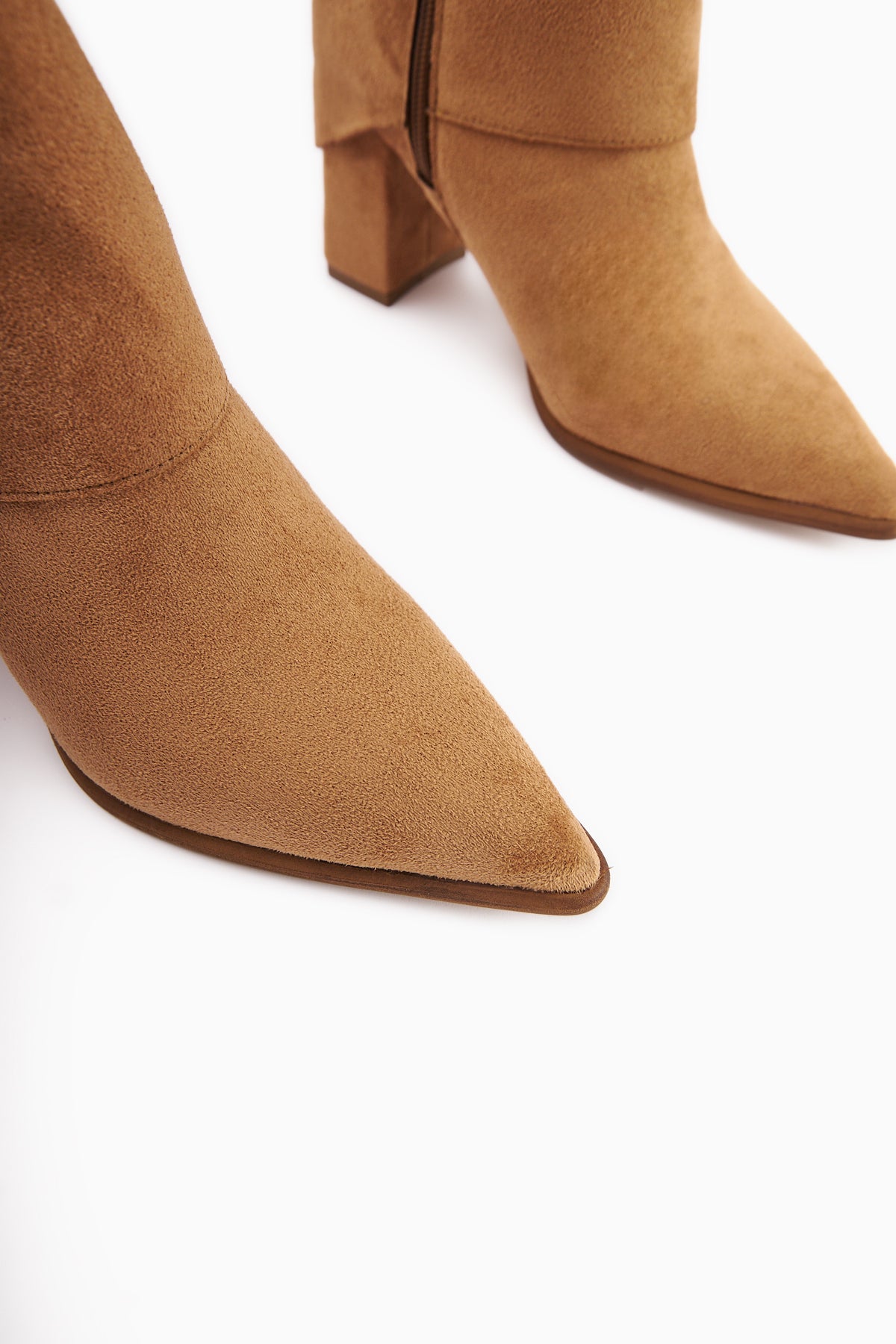 Nisha Taba Süet Takalı Kalın Topuklu Kadın Bot