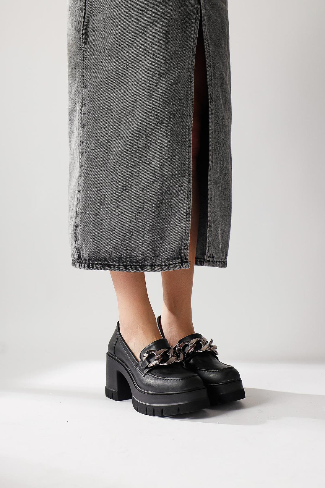 Chanpen Siyah Toka Detaylı Platformlu Günlük Ayakkabı