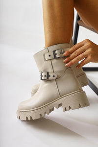 Veneta Krem Kemer Detaylı Bot