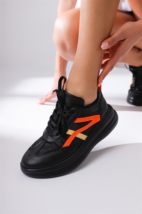 Raine Paraşüt Kumaş Siyah Sneakers