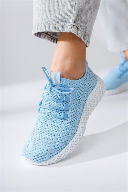 Tasha Mavi Örgü Bağcıklı Sneakers
