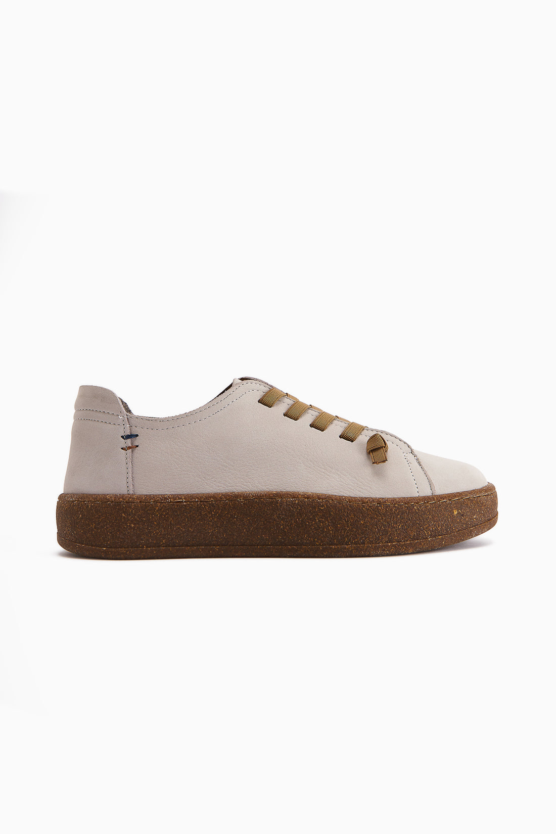 Judi Hakiki Deri Gri Rahat Tabanlı Kadın Sneakers