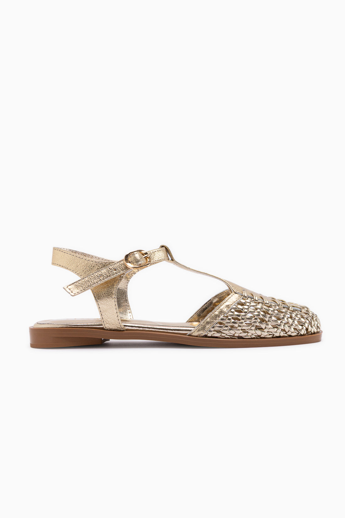 Clea Hakiki Deri Altın Önü Kapalı Kadın Sandalet