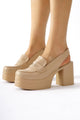 Neval Nud Platformlu Topuk Dekolteli Günlük Ayakkabı