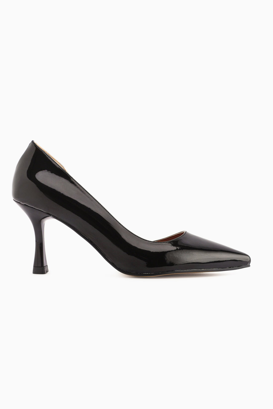 Flory Siyah Rugan Kadın Topuklu Ayakkabı Stiletto