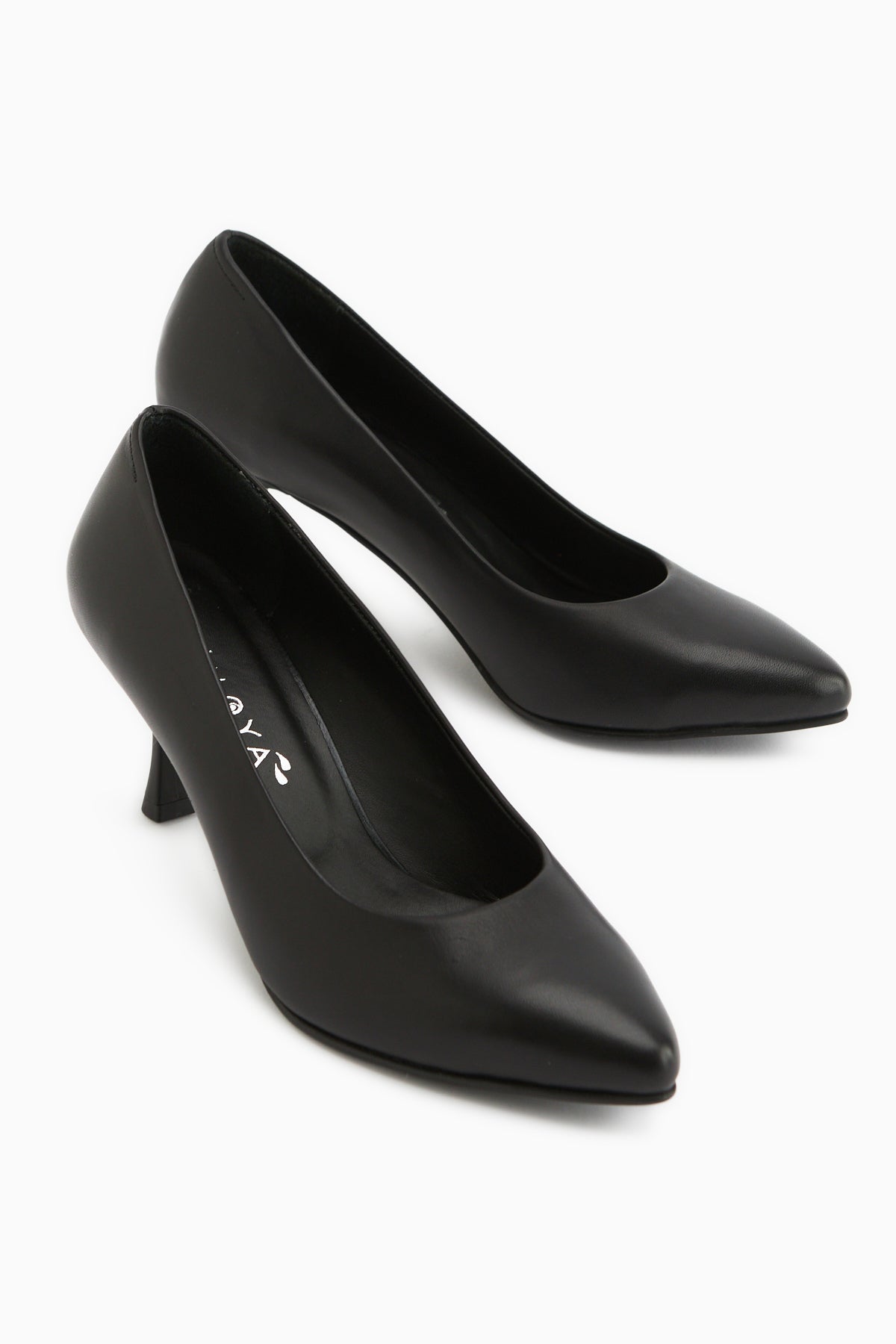 Kiara Hakiki Deri Siyah Kadın Topuklu Ayakkabı Stiletto
