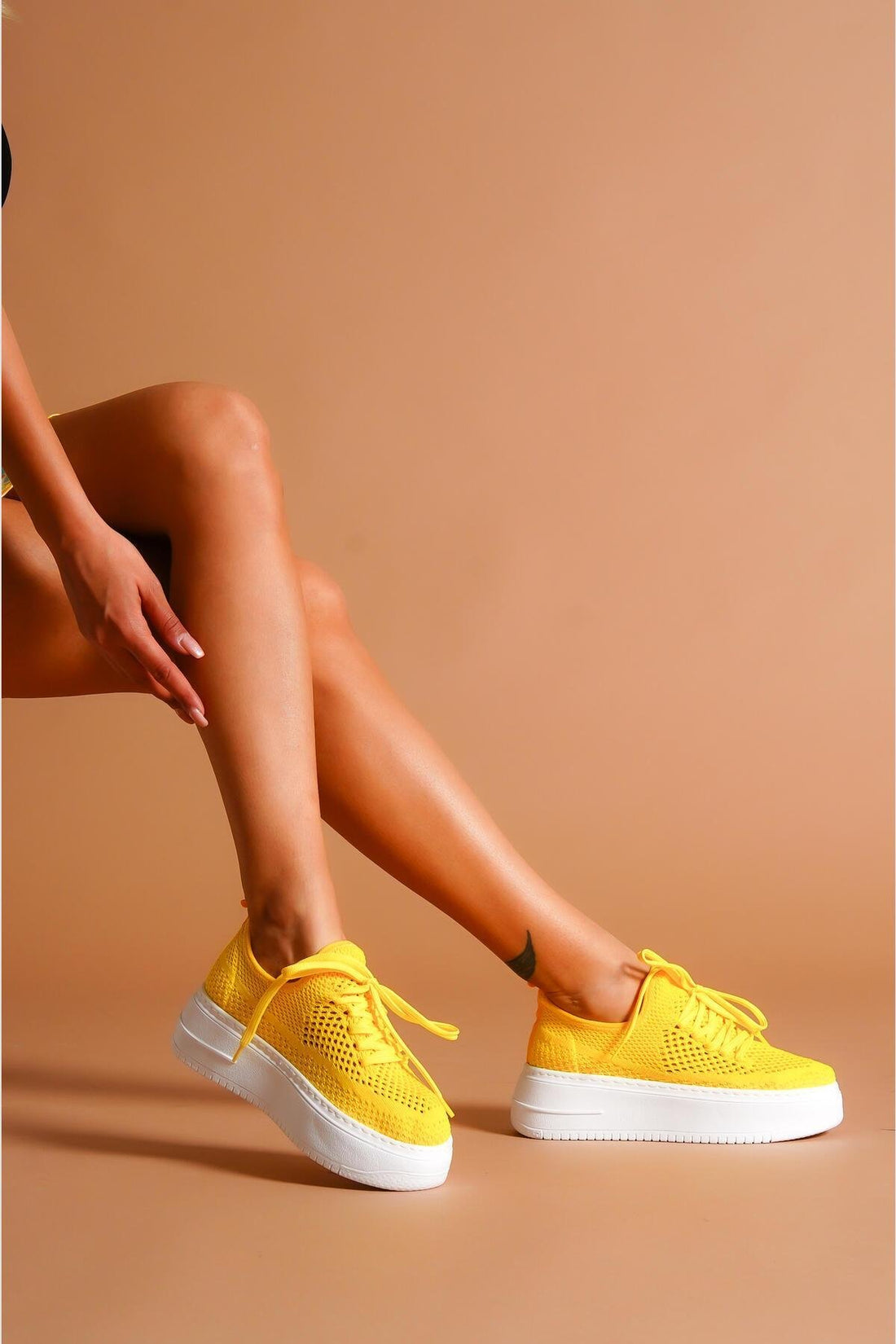 Benito Limon Triko Streç Kalın Tabanlı Sneakers