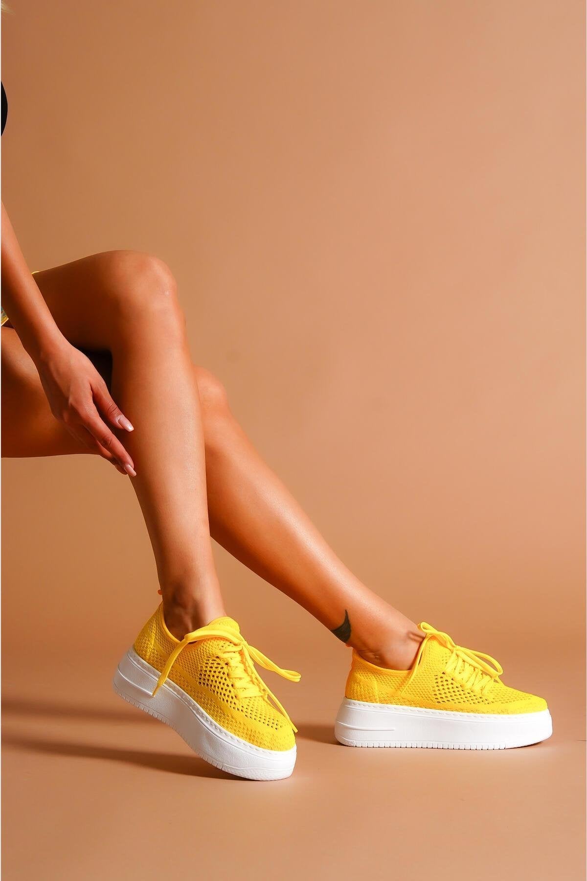 Benito Limon Triko Streç Kalın Tabanlı Sneakers