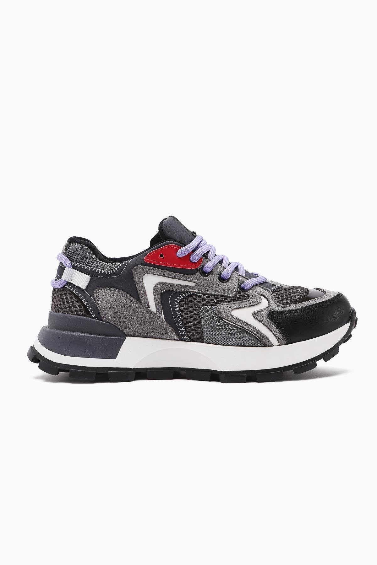 Onella Füme Süet Detaylı Bağcıklı Kadın Sneakers