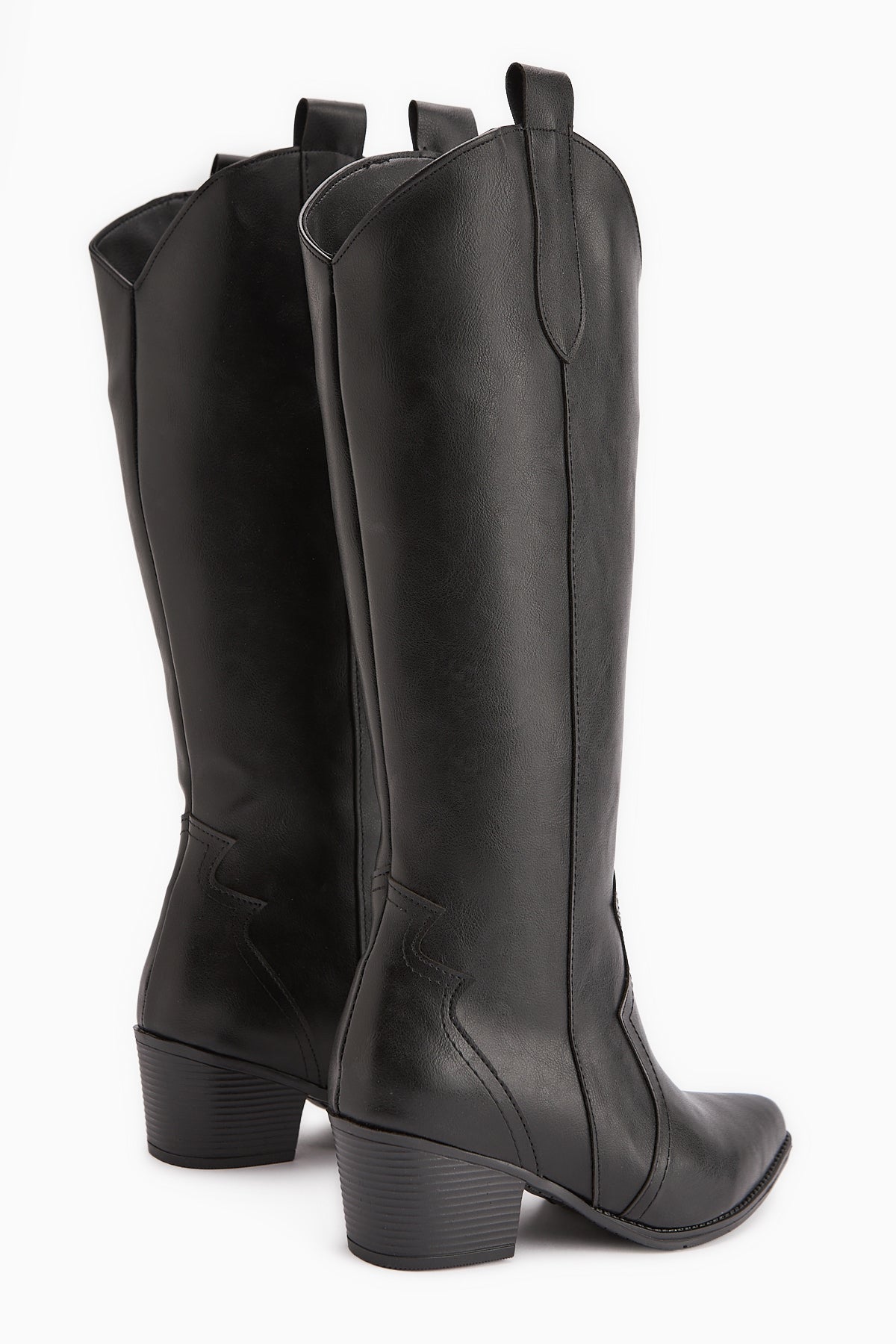 Lhena Siyah Western Çekme Çizme