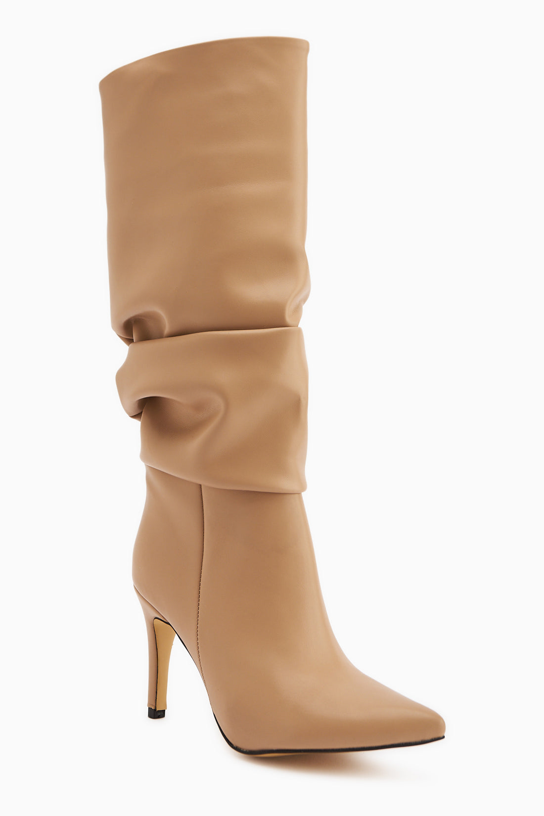 Merin Nud Sivri Burunlu İnce Topuklu Körüklü Çizme