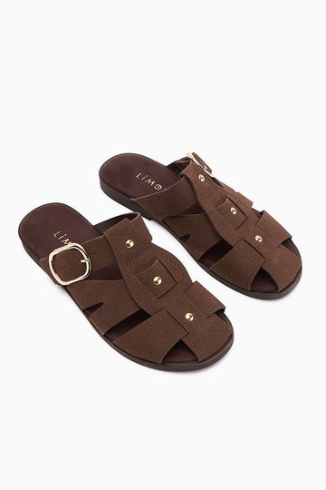Hima Kahve Comfort Tokalı Kadın Terlik