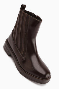 Lena Kahve Lastik Detaylı Kadın Bot