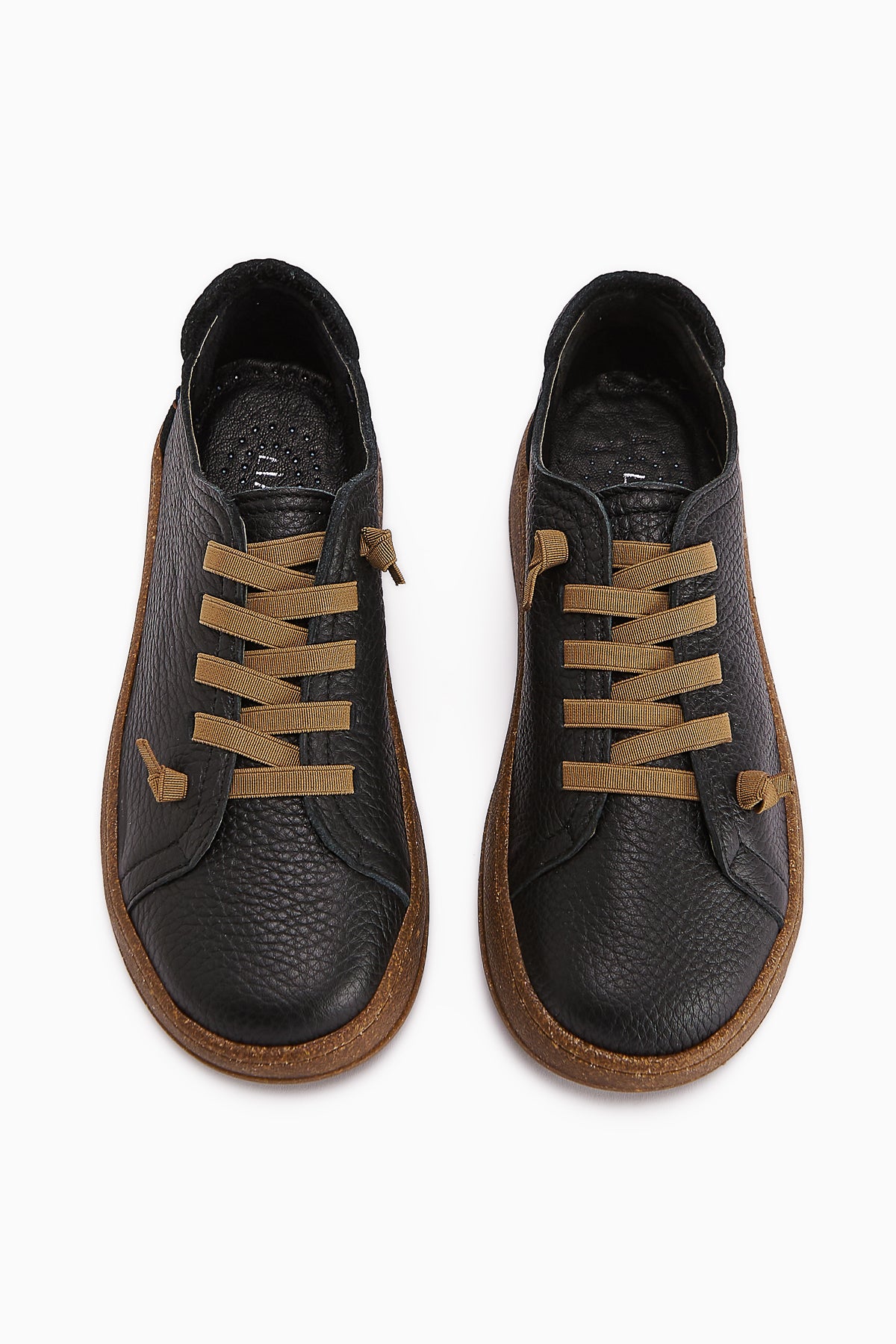 Judi Hakiki Deri Siyah Rahat Tabanlı Kadın Sneakers