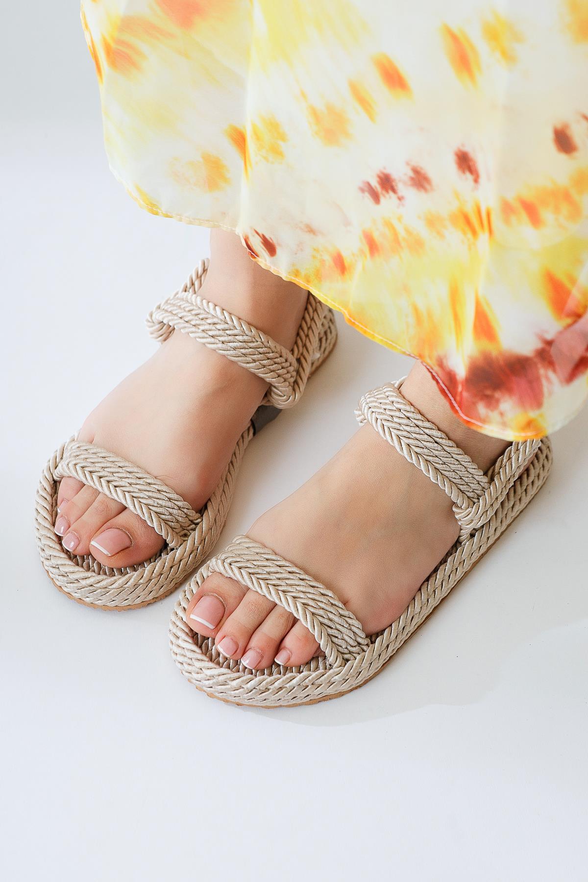Olivia Ten Halat Sandalet Basic