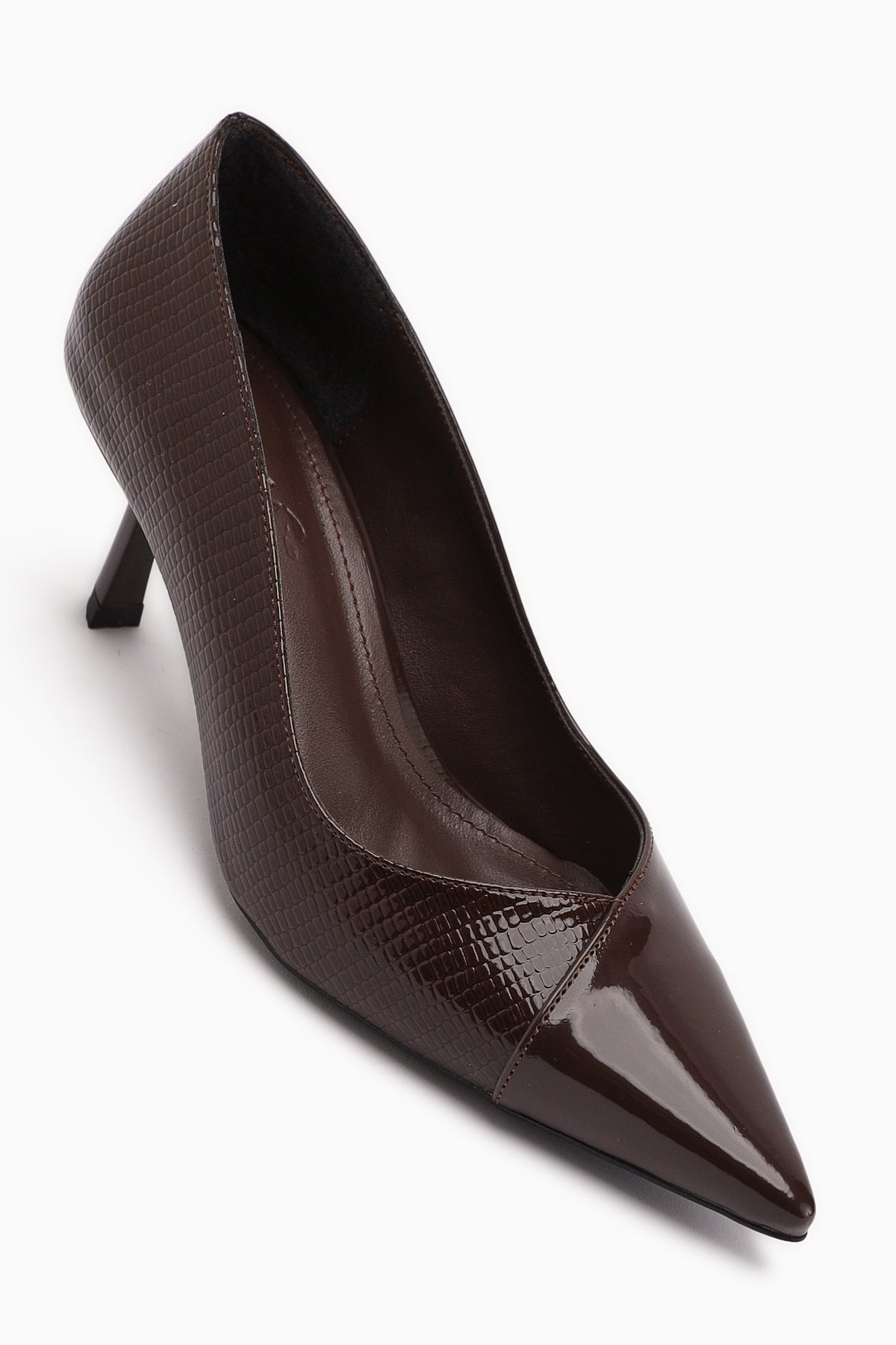 Elly Kahve Kadın İnce Topuklu Ayakkabı