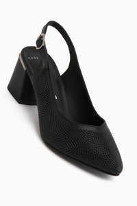 Ravina Hakiki Deri Siyah Kadın Topuklu Ayakkabı