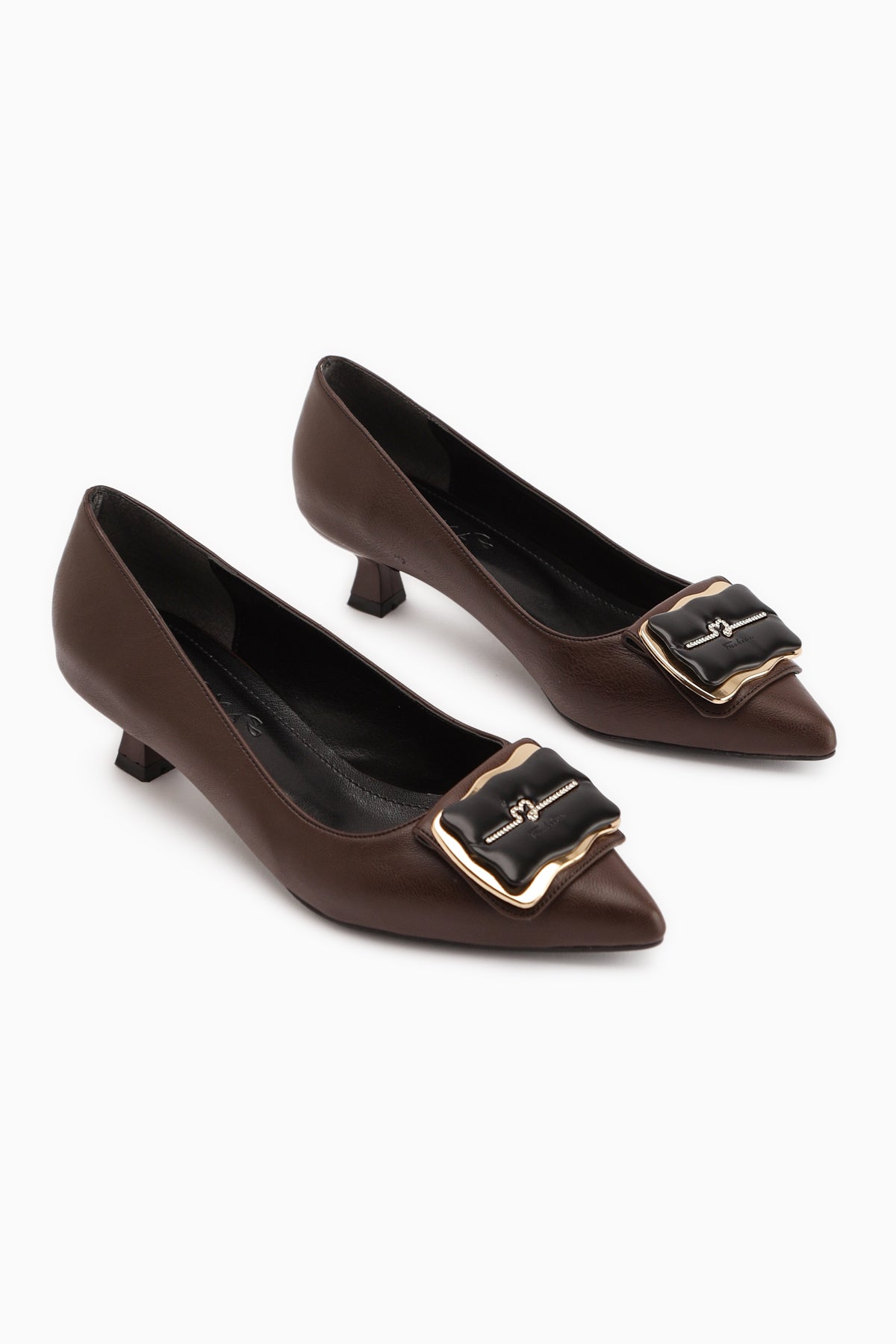 Judita Kahve Tokalı Kadın Topuklu Ayakkabı