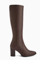 Vilda Hakiki Deri Kahve Sivri Burunlu Kadın Çizme