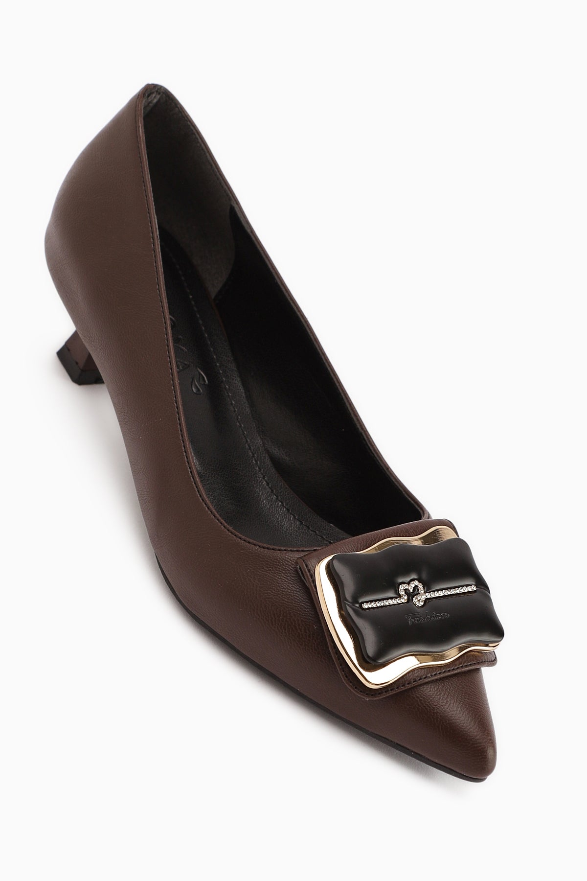 Judita Kahve Tokalı Kadın Topuklu Ayakkabı