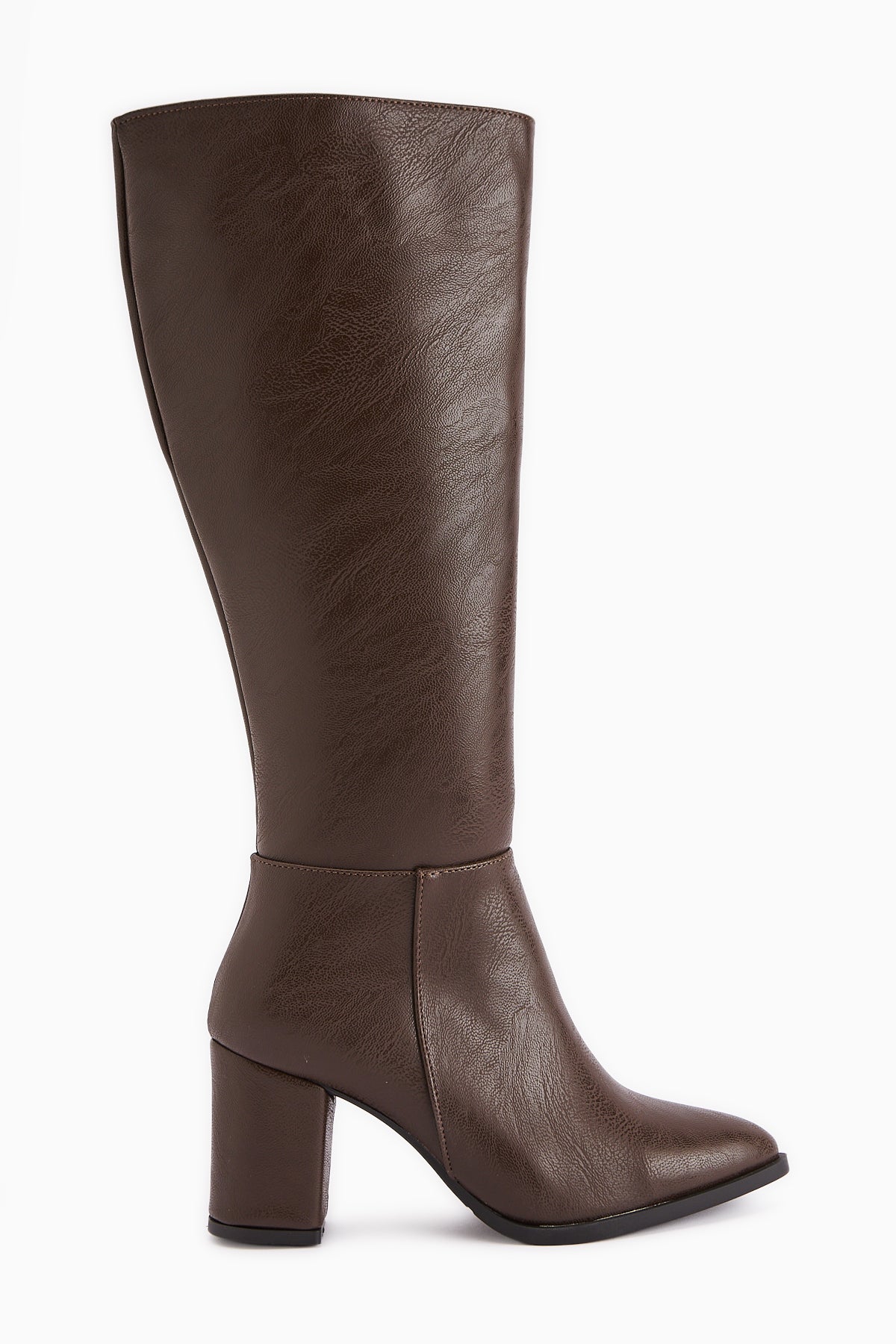Deniza Kahve Topuklu Kadın Çizme