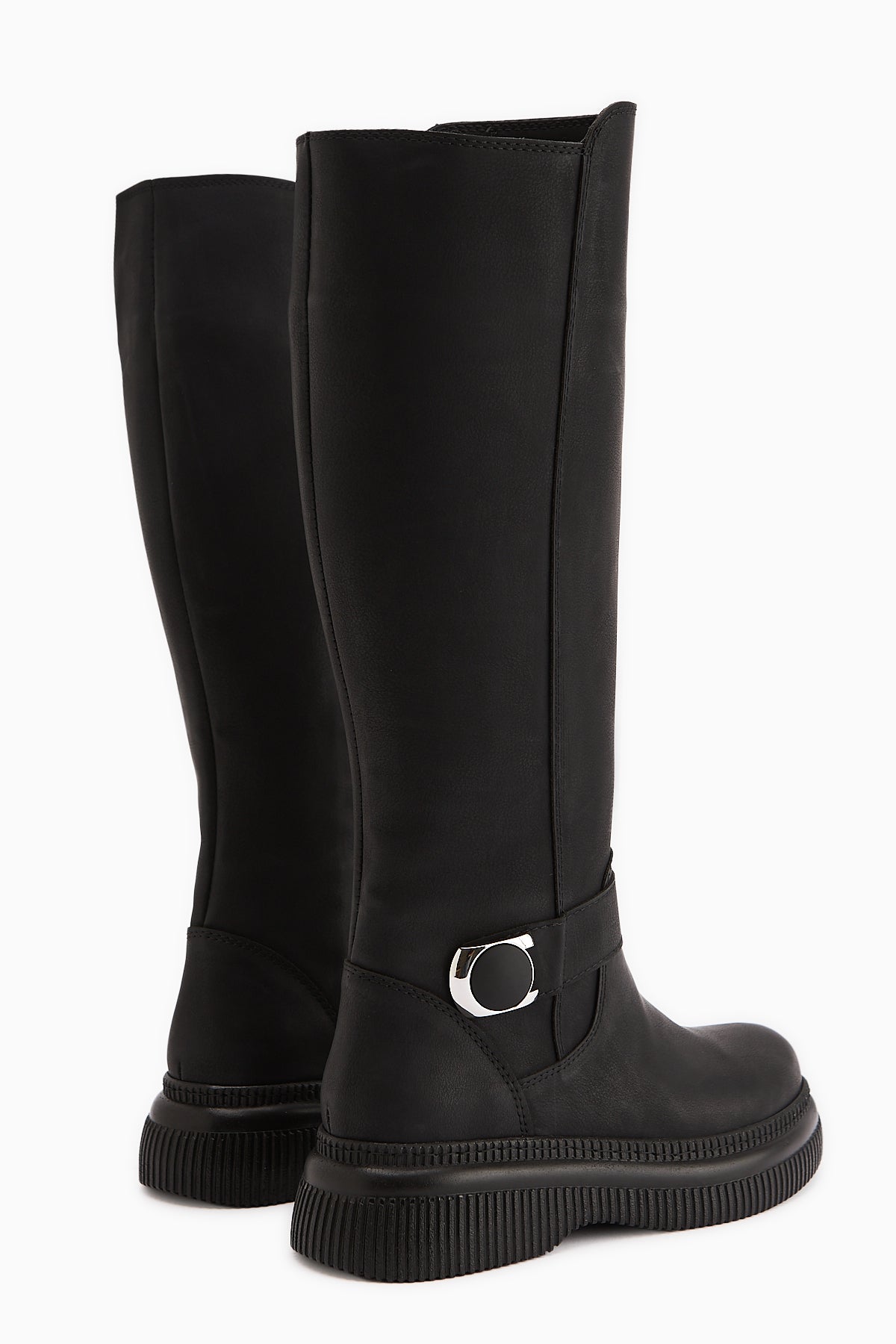 Juliah Siyah Toka Detaylı Fermuarlı Çizme