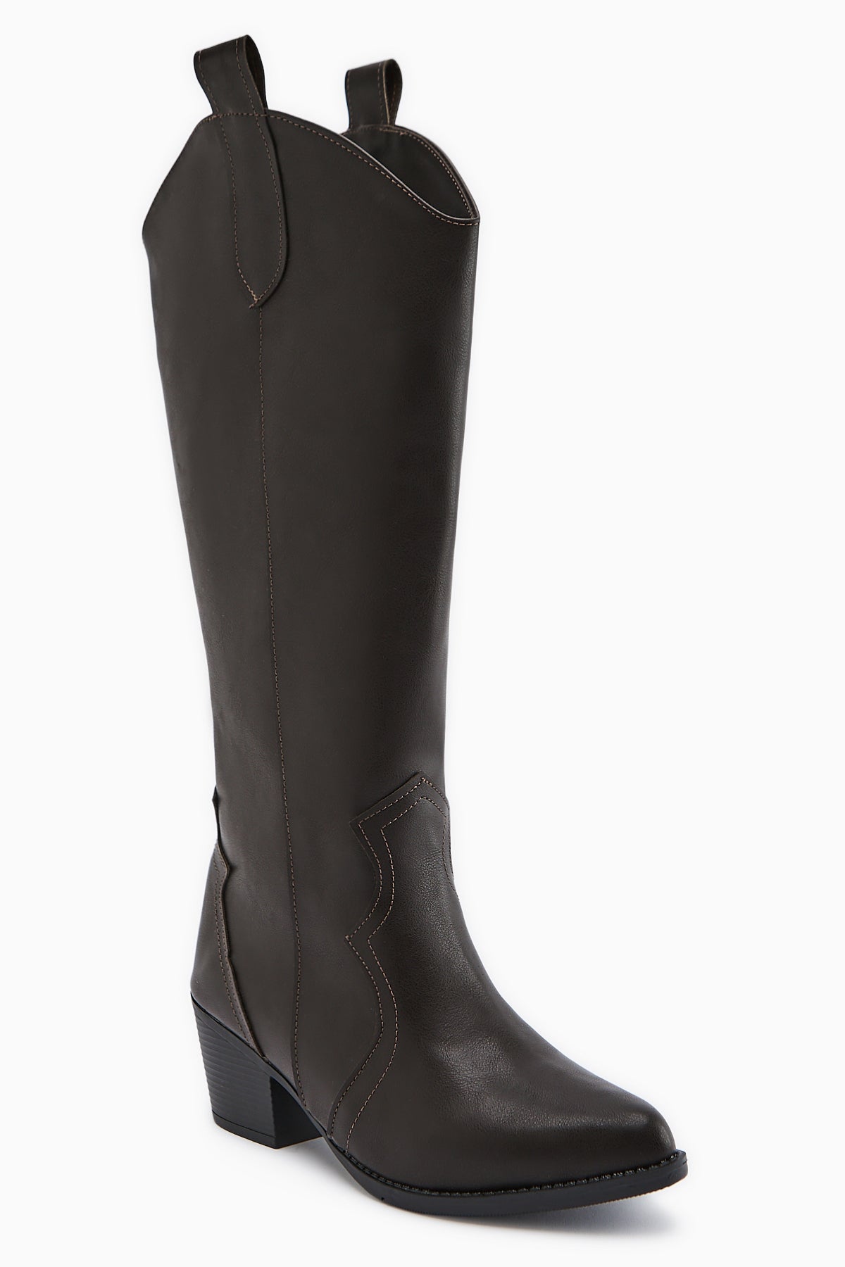 Lhena Kahve Western Çekme Çizme