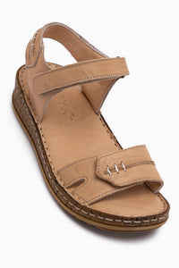 Leone Hakiki Deri Vizon Kadın Sandalet