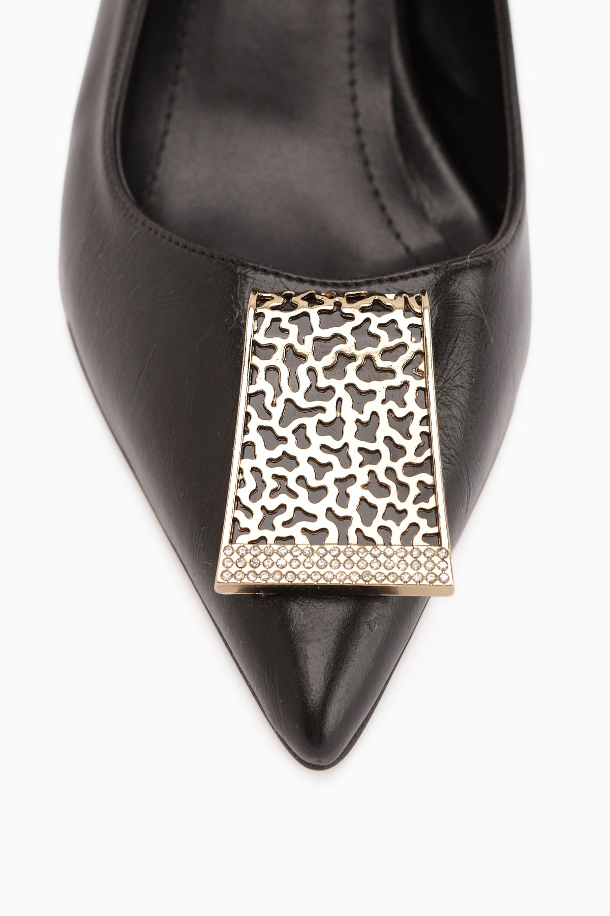 Lian Siyah Tokalı Stiletto Kadın Topuklu Ayakkabı