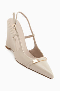 Phia Bej Tokalı Dolgu Topuklu Kadın Sandalet