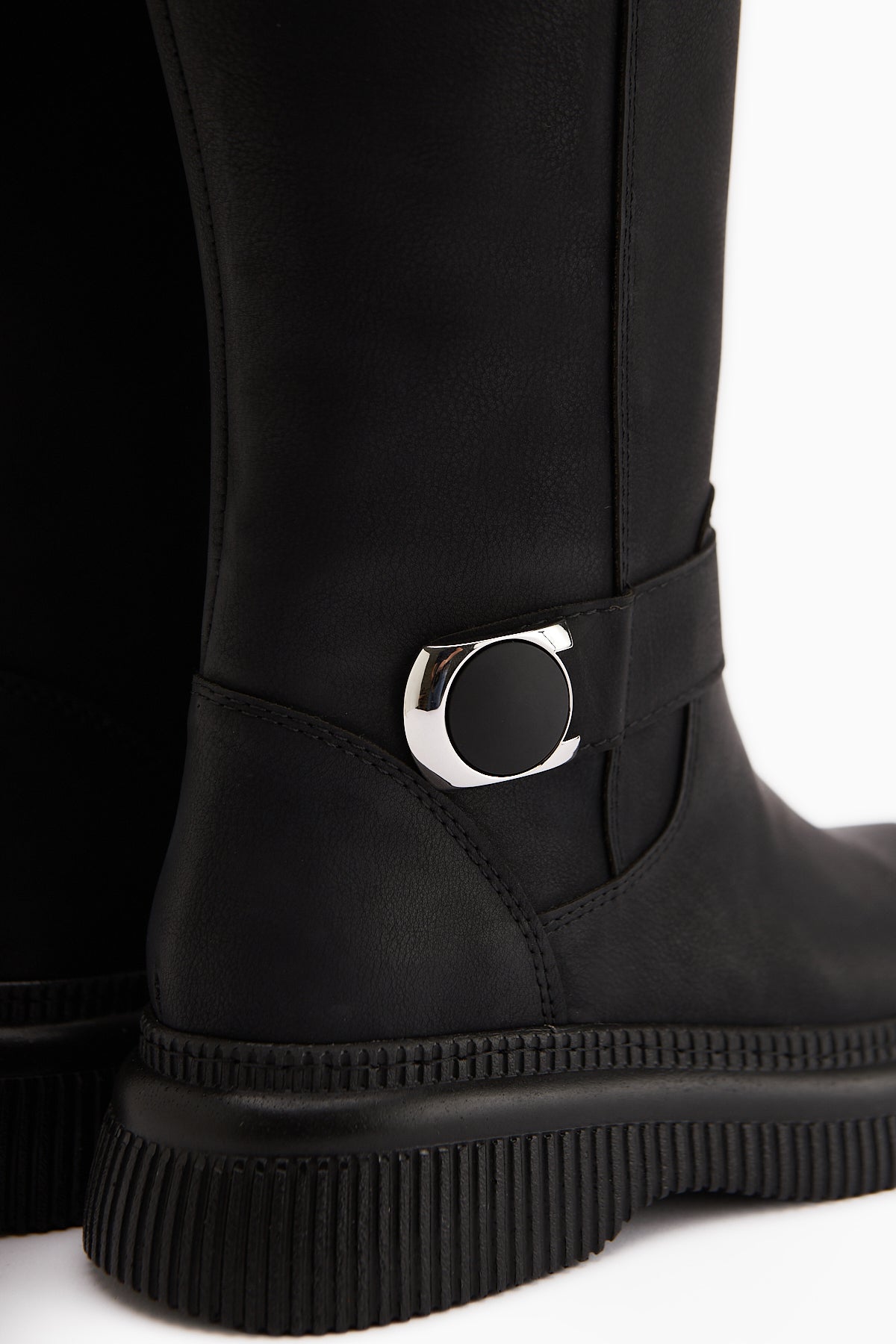 Juliah Siyah Toka Detaylı Fermuarlı Çizme