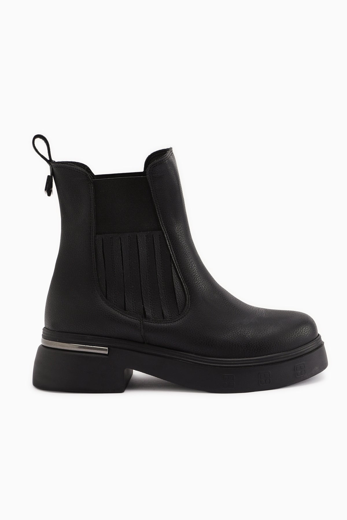 Pava Siyah Topuk Detaylı Çekme Bot