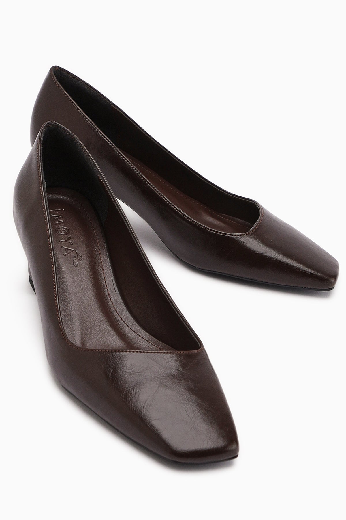 Jelina Kahve Kalın Topuklu Kadın Ayakkabısı