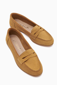Hakiki Deri Solina Camel Mokasen Ayakkabı Rahat Günlük Loafer