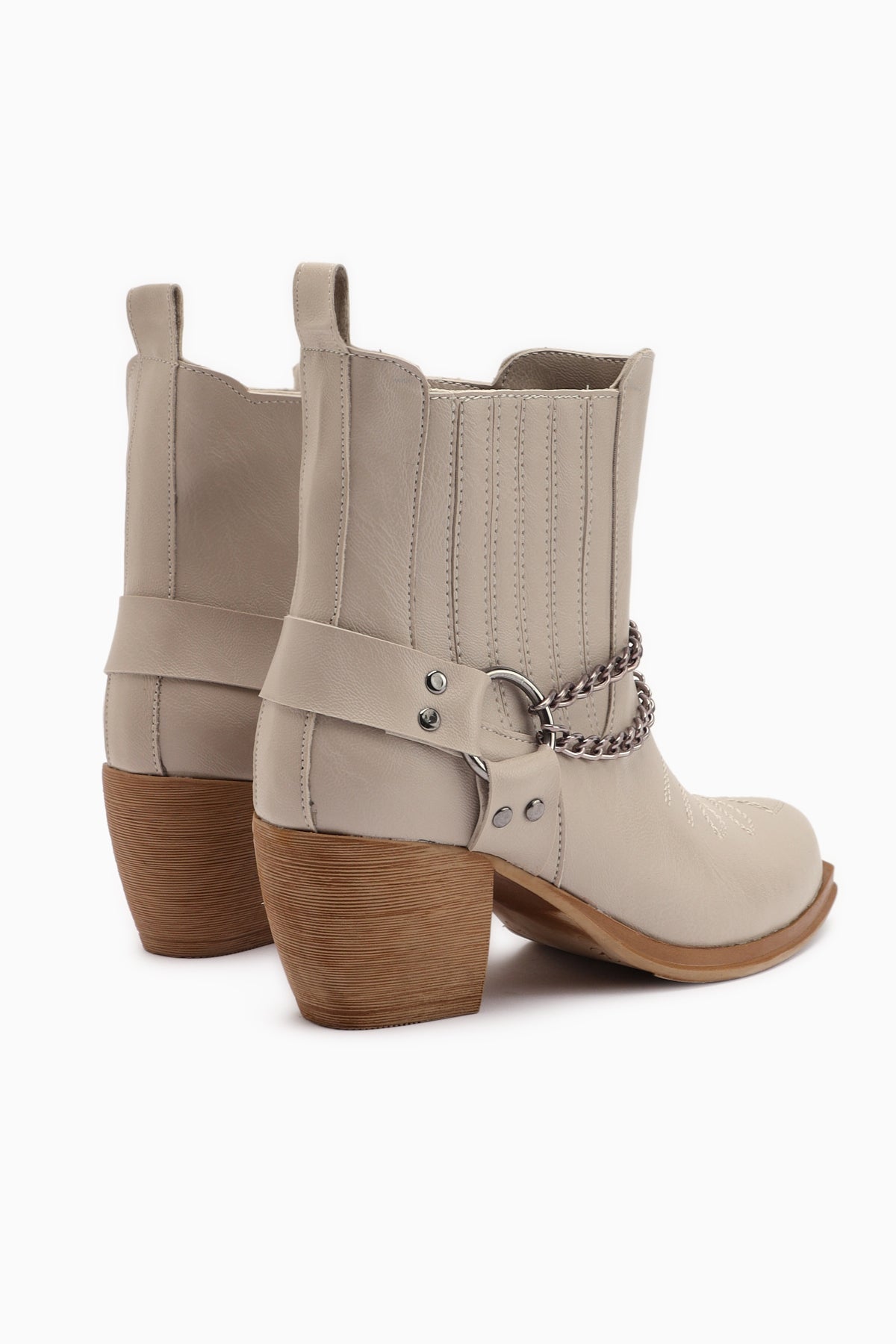 Deana Bej Nakışlı Kadın Western Bot