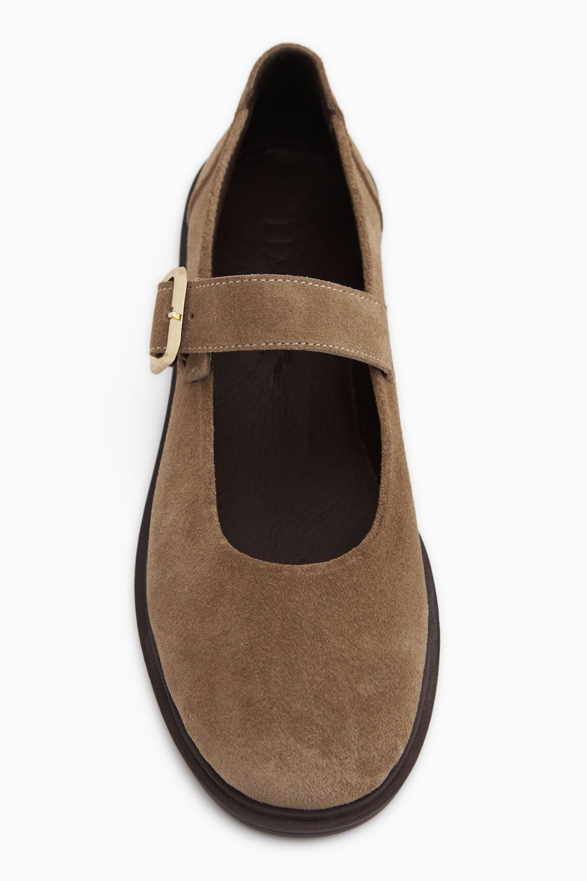 Senta Hakiki Deri Vizon Süet Tokalı Kadın Günlük Ayakkabı