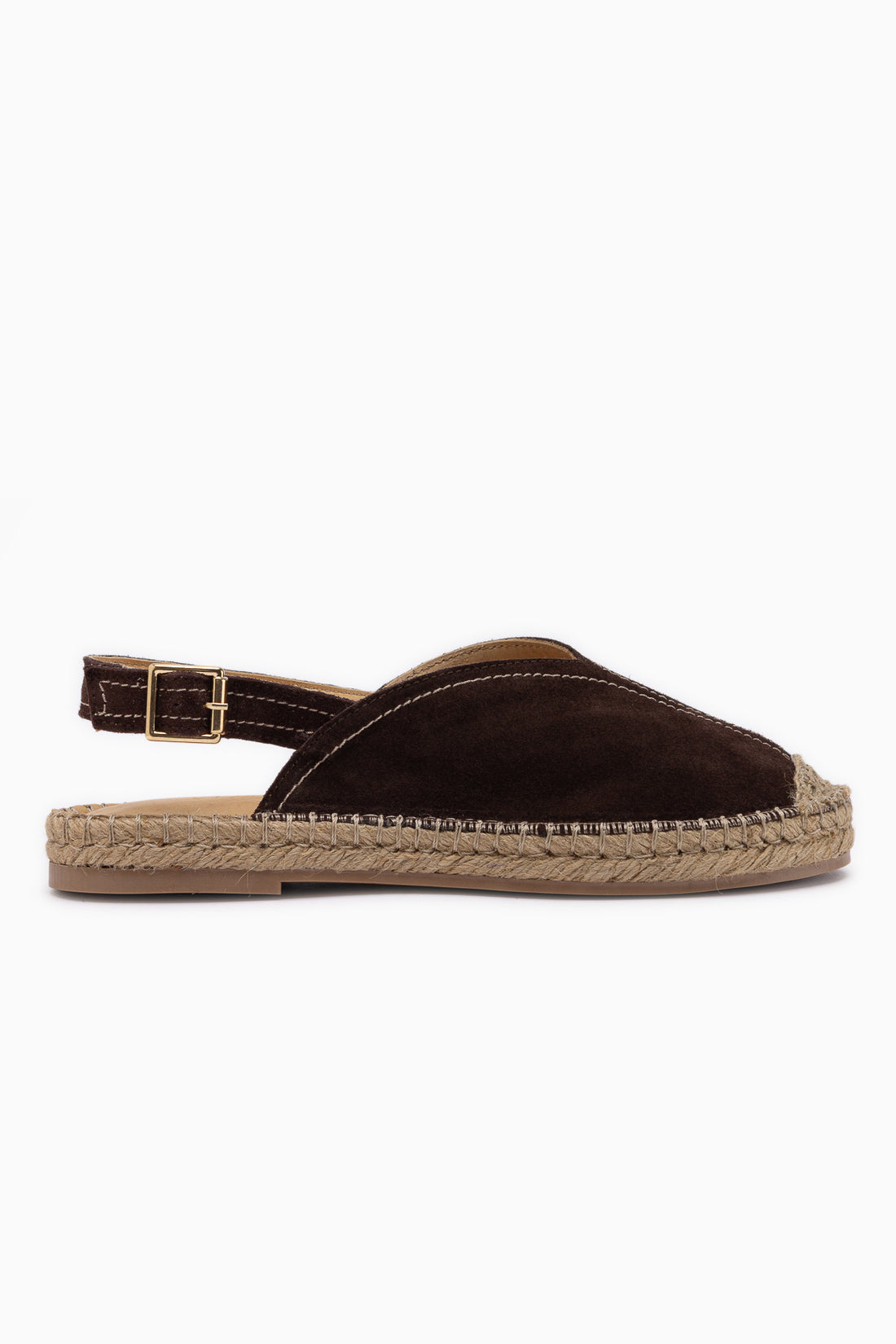 Lydia Hakiki Deri Kahve Süet Hasır Detaylı Kadın Sandalet