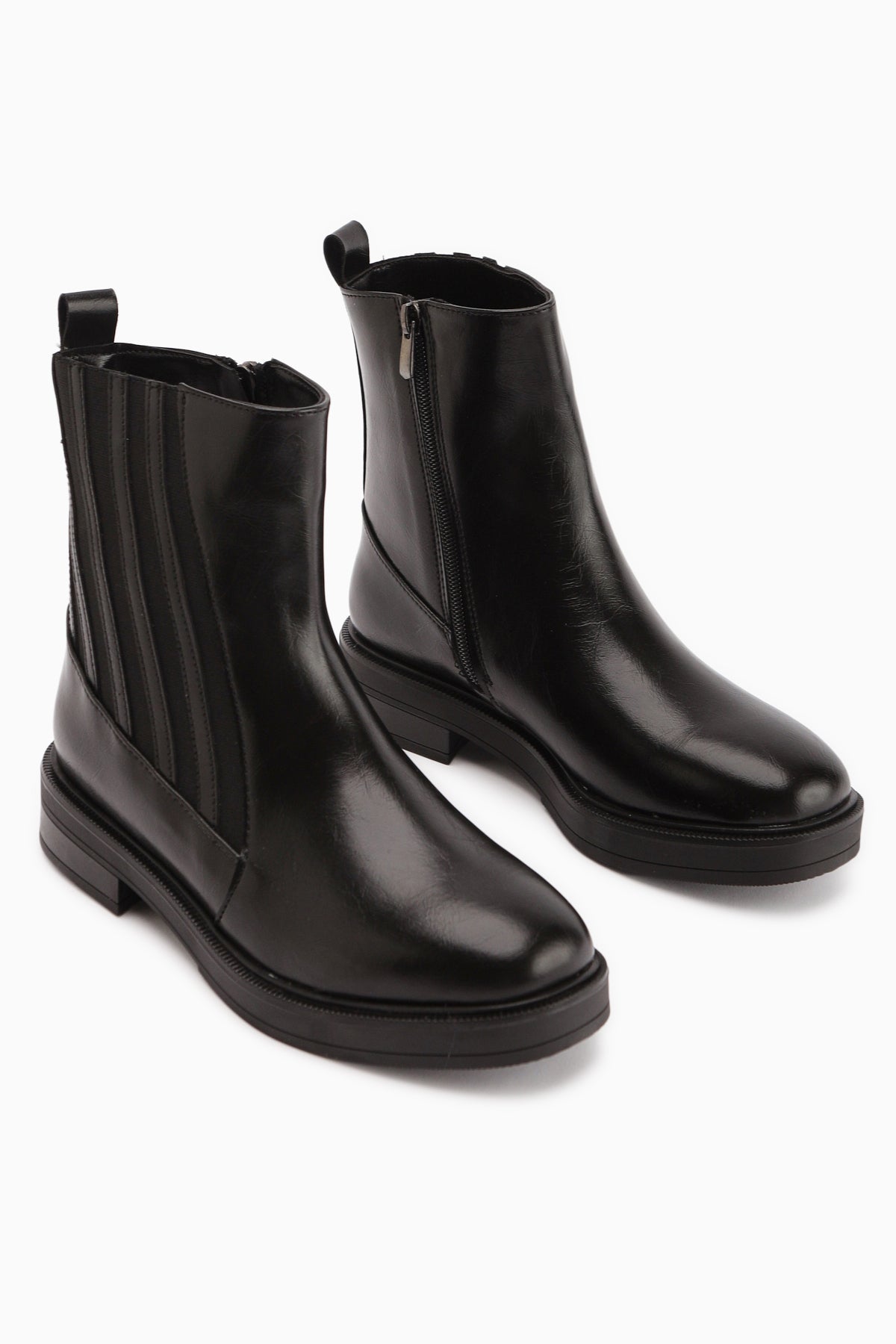 Lena Siyah Lastik Detaylı Kadın Bot